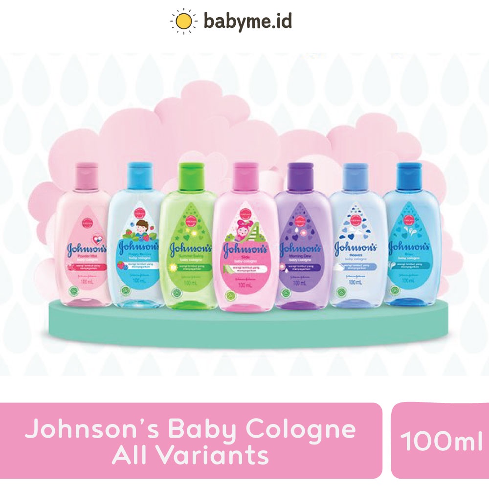 Johnson's Cologne Baby Summer swing, slide, happy berries, brisa, morning dew, heaven johnsons 100ml Minyak Wangi Bayi 100 ml