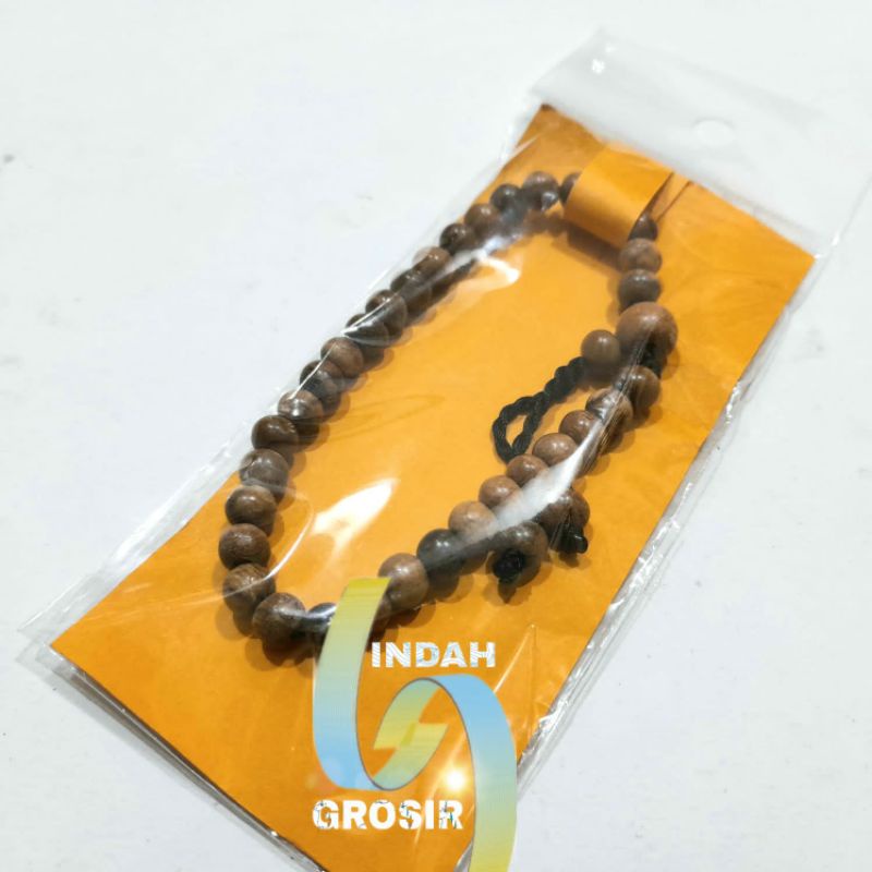 GELANG KAYU GAHRU WANGI 33BUTIR 6MM ORIGINAL