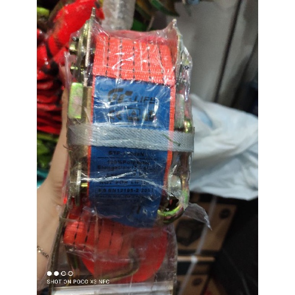 alat pengikat barang 2&quot; x 15meter (2ton) / RACHET TIE SET 2inc x 15meter ( 2ton)