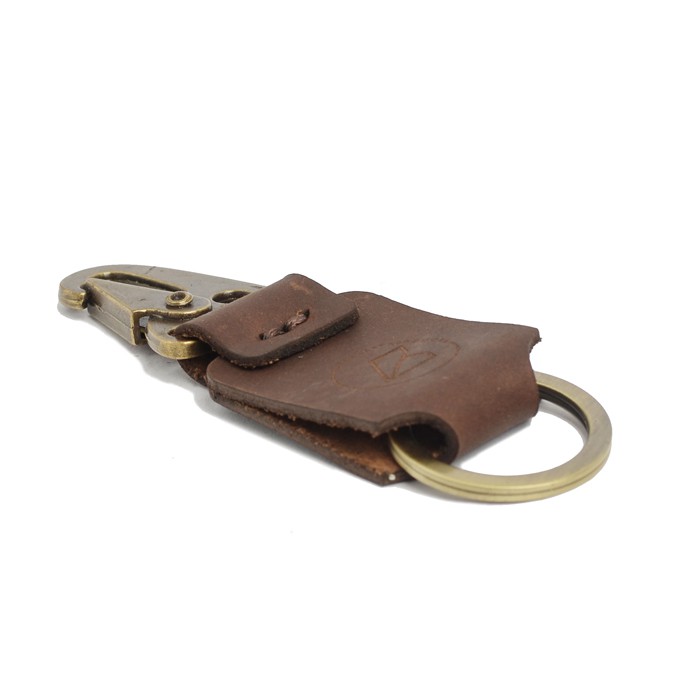 GANTUNGAN KUNCI KULIT SAPI CRAZYHORSE - LEATHER KEYCHAIN COKLAT