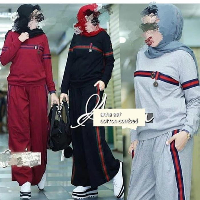 Jual Baju setelan wanita muslim terbaru anna set Berkualitas