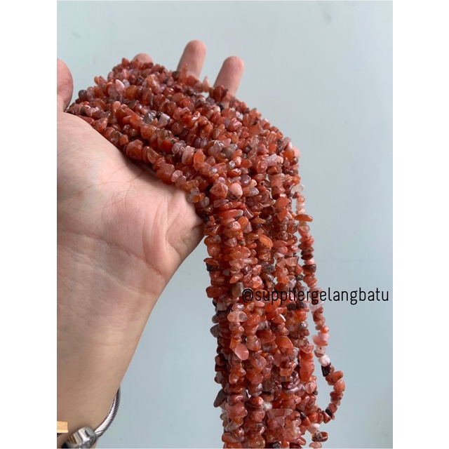 KERIKIL Batu BLACKRED AGATE 1cm MERAH HITAM kalimantan yaman sulaiman bahan kalung gelang anting strap mask kerajinan tangan craft citayam fashion week etink vintage elegan bali