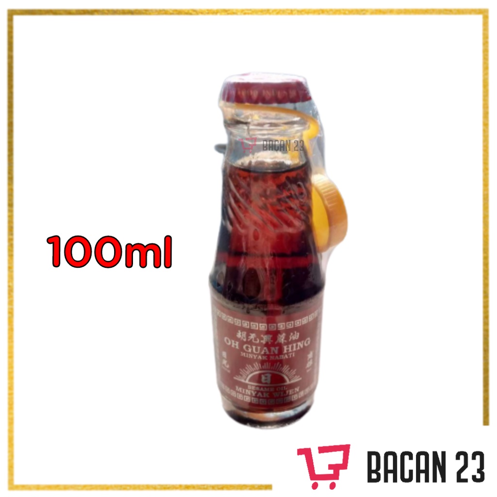 Minyak Wijen Oh Guan Hing ( 100 ml ) / Minyak Wijen Matahari / Minyak Wijen Halal / Bacan 23