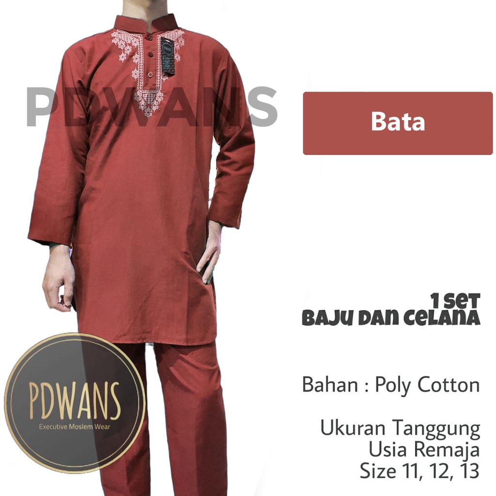 BAJU KOKO Setelan Pakistan Remaja Warna Ukuran Tanggung 11 12 13 14 15 Tahun BGM02 PDWANS