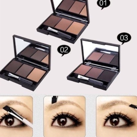 LAMEILA 3 Color Eyebrow Powder DJ 3605