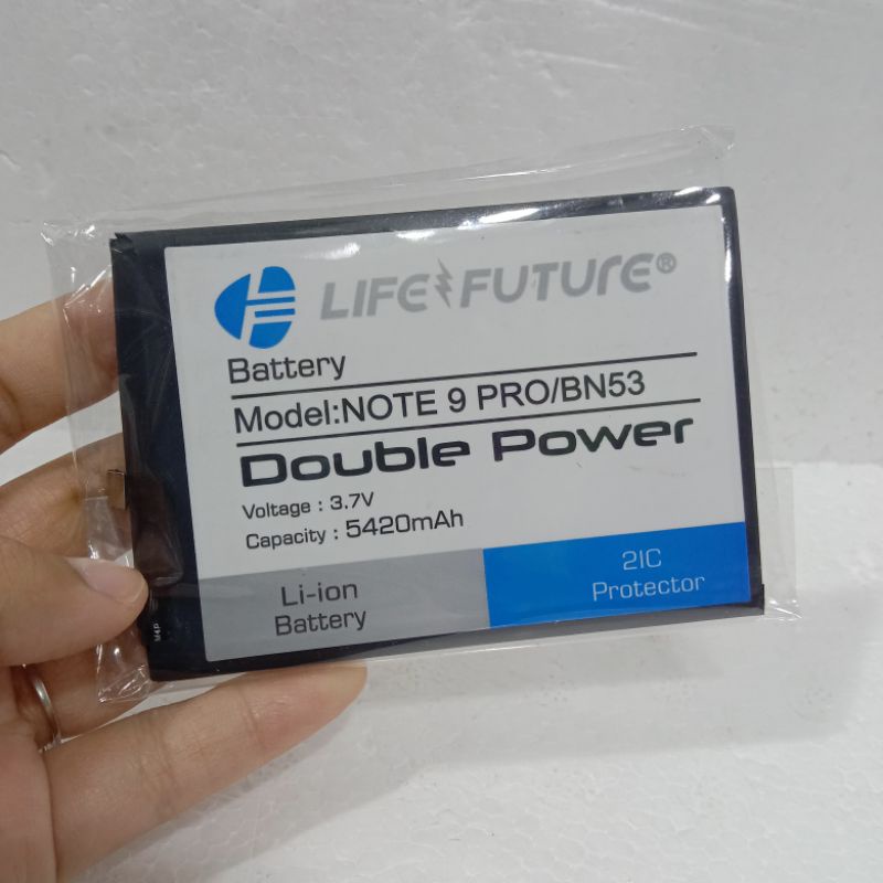 BATRE DOUBLE POWER LF XIAOMI REDMI NOTE 9 PRO BN53