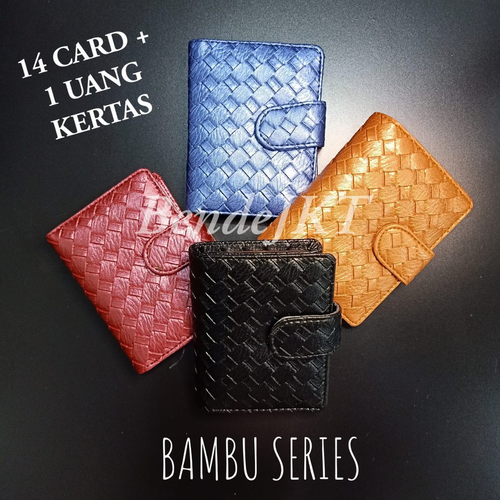 DOMPET KARTU BAMBU SERIES BENDE DAN UANG KERTAS PREMIUM WANITA IMPORT TEMPAT KARTU