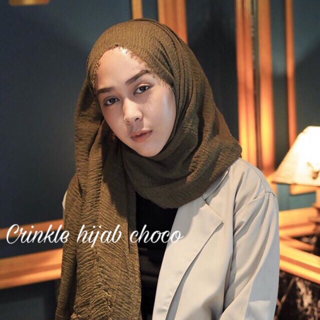 30 Ide Kerudung Pashmina Crinkle Warna Coksu Tricia 