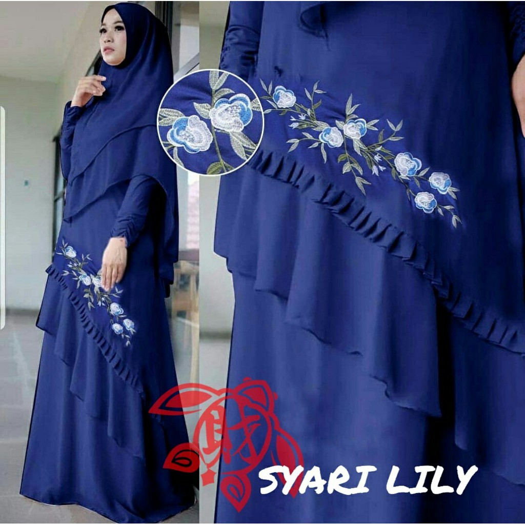 SYARI LILY BORDIR 2Warna