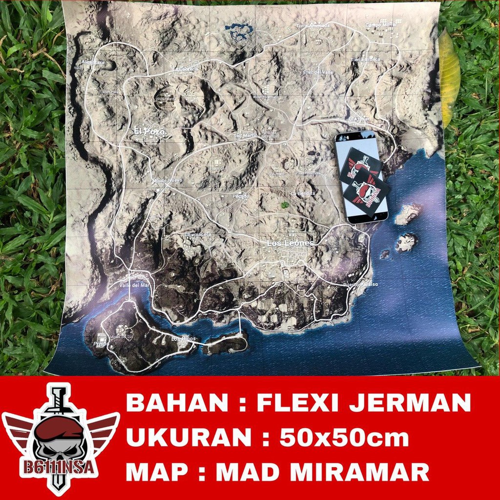 Map PUBG Mobile Erangel Miramar Sanhok Vikendi By Babinsagaming Peta PUBGM 50cm Shopee Indonesia