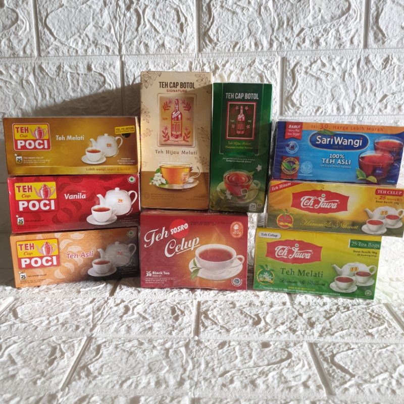 

Teh celup poci / teh sariwangi/ teh cap botol signature / teh jawa / teh sosro