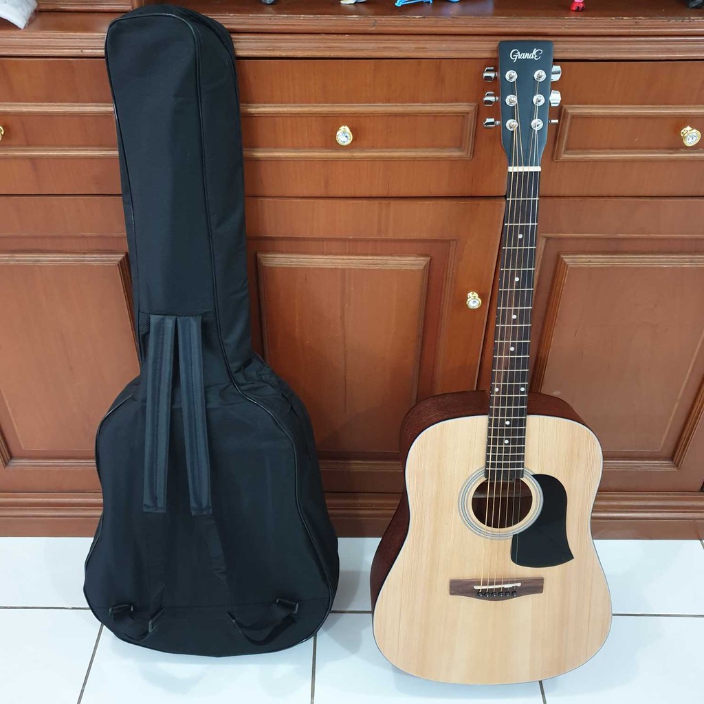 Sarung Gitar Impor Busa Tas Akustik 4/4 Fullsize Hitam Guitar Bag