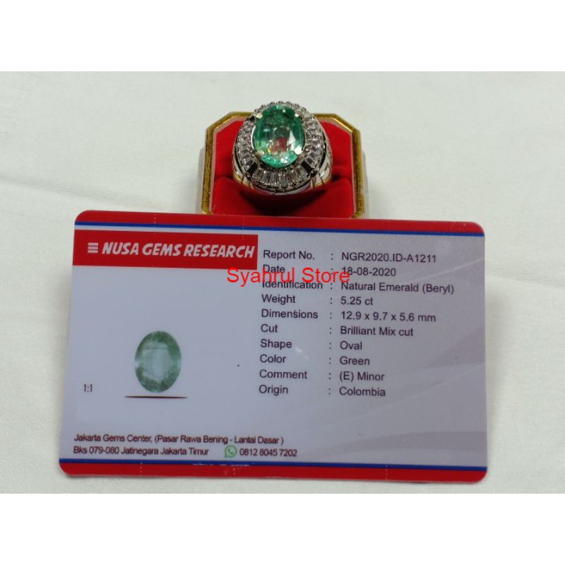 BAYAR DITEMPAT - CINCIN PERMATA ZAMRUD COLOMBIA + MEMO NGR