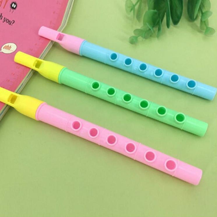 ⇷ flute mainan edukasi anak alat musik tiup seruling bahan plastik seruling warna warni plastik /sul