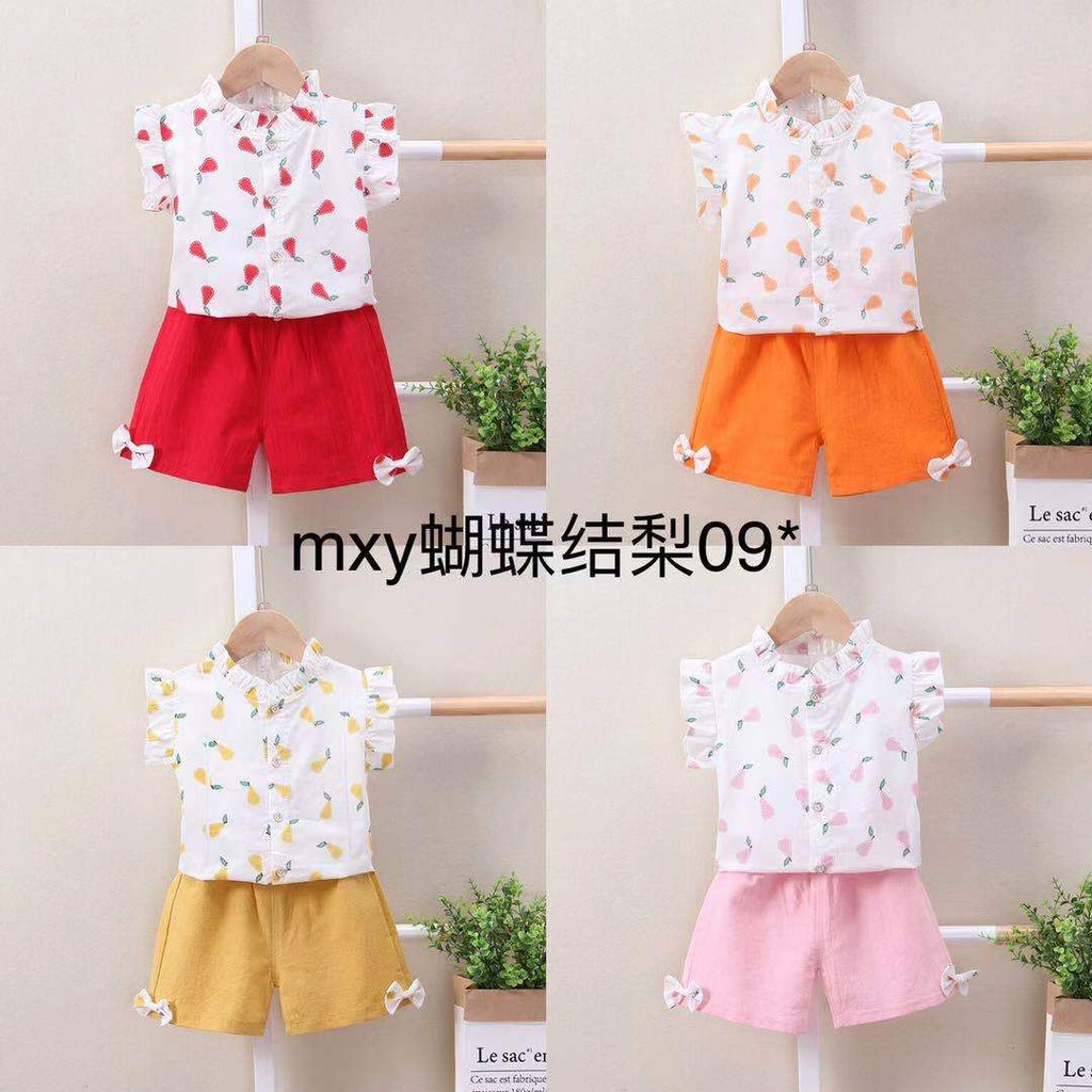 Baju Setelan Dress Pesta Anak Perempuan 2in1 Usia 9 Bulan - 4 Tahun Korean Style Kualitas Import