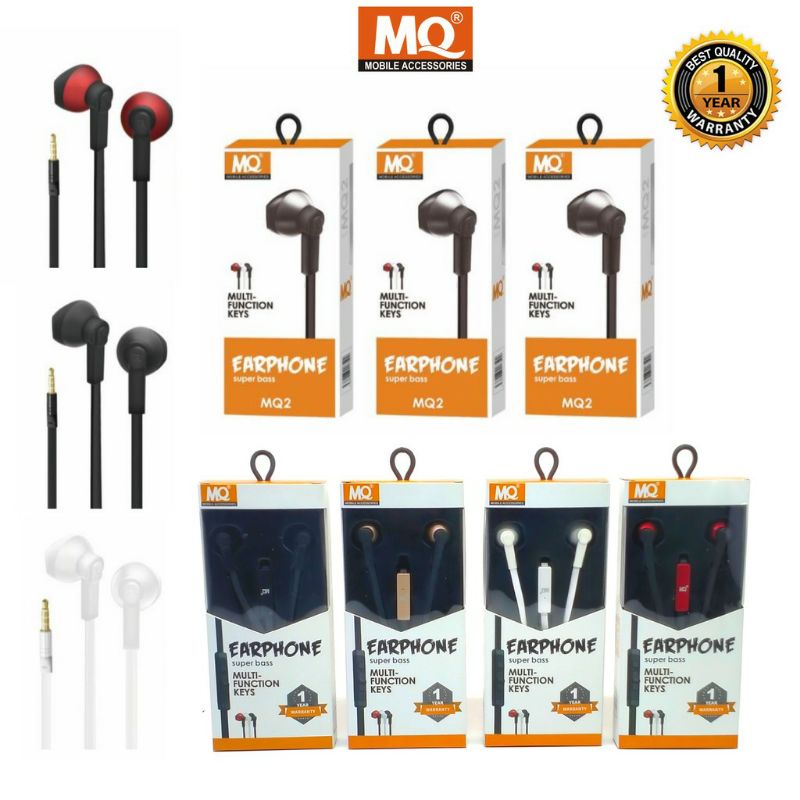 Handsfree MQ2 black edition HF earphone stereo music headset