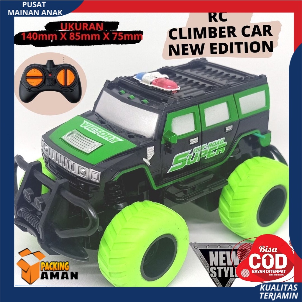 RC Rock Crawler Mobil Remote Kontrol Jeep Off Road Mini Mainan Remote Mobil Polisi NEW