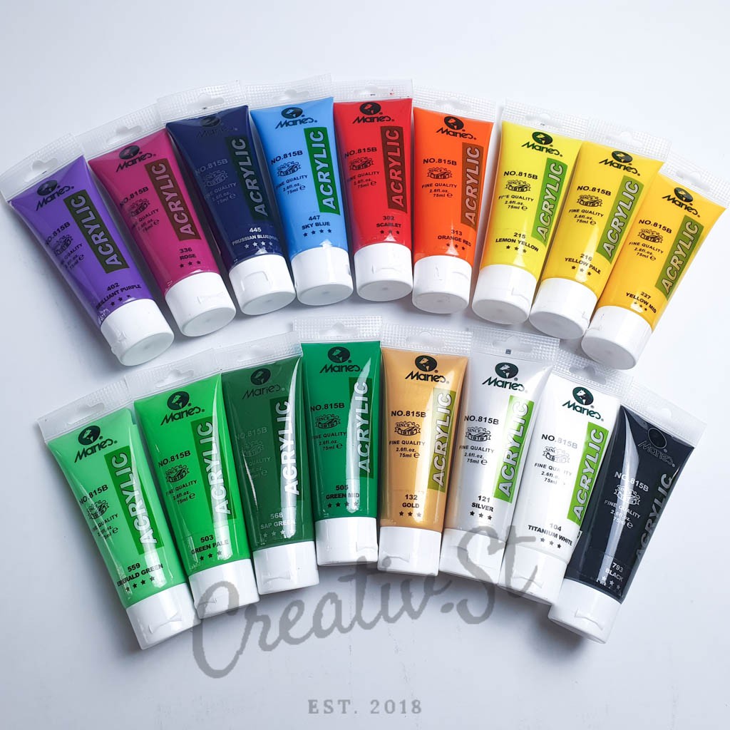 

H7Y MARIES Cat Acrylic 75 Ml Paint Acrylic Colour Part 1 Cat Akrilik Lukis