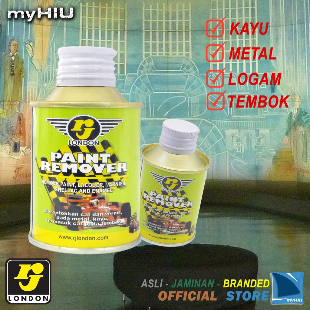 Cairan Perontok Cat Pernis Serlak Enamel 100 Ml Kayu Logam Tembok Paint Remover Rj London Shopee Indonesia