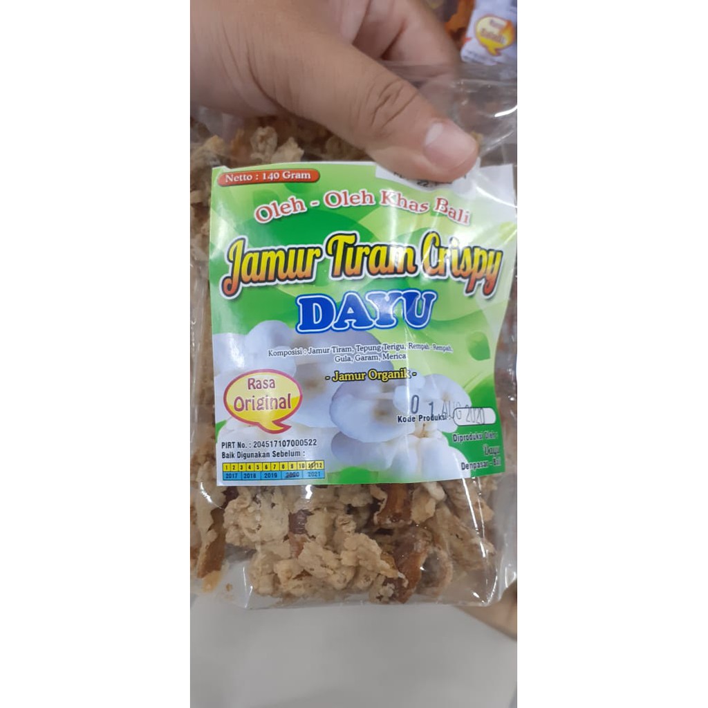 JAMUR TIRAM CRISPY DAYU 140GR ASLI BALI