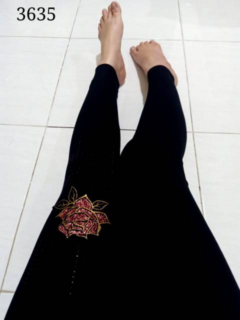 Elfashion Premium Legging Mote Motif Warna