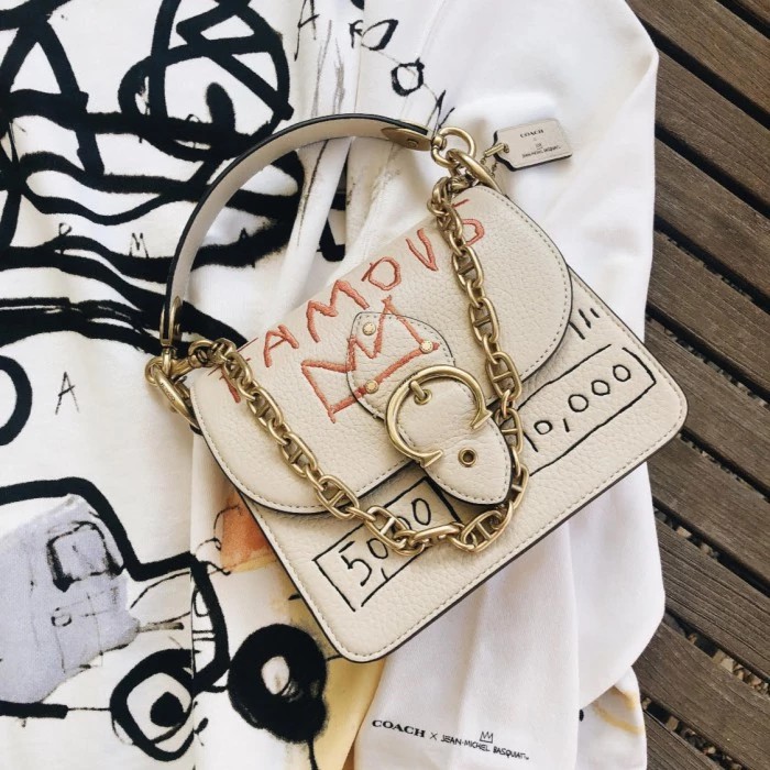 Coach X Jean-Michel 18 Basquiat Ivory Beat Shoulder Bag - ORIGINAL100%