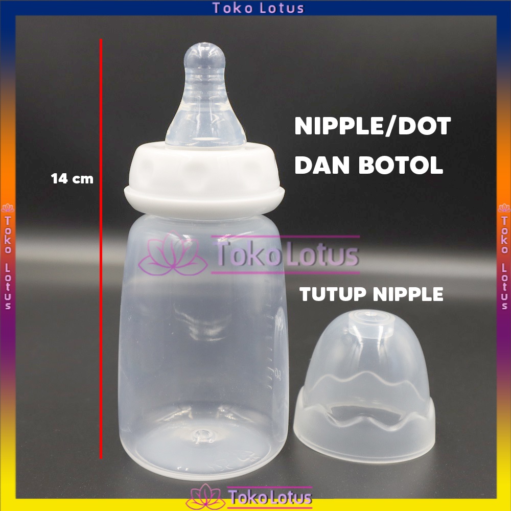 [BISA COD] Nipple Bottle Valve dan Diafragma  Botol Minum Anak Polos Transparan DOT bayi menyusui