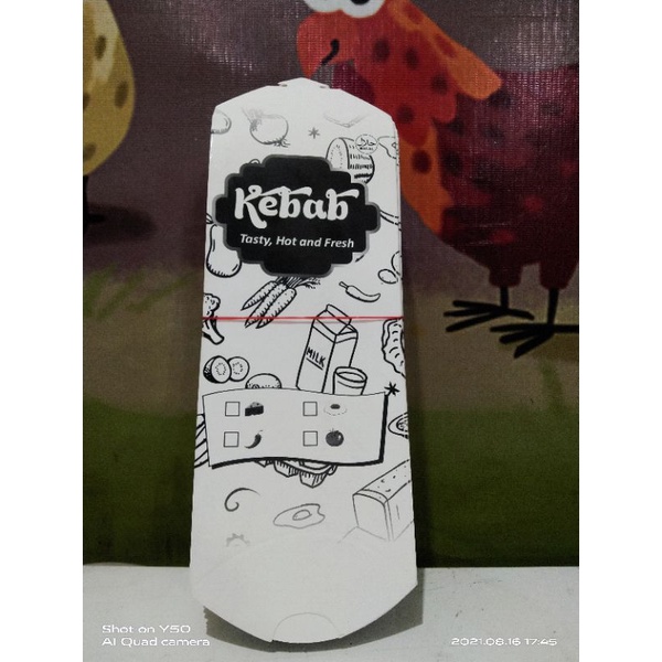 

box Kebab Kecil Ivory 50pcs+dalaman