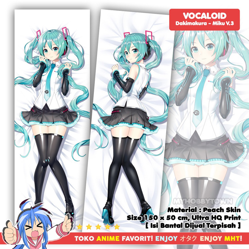 Sarung Bantal Anime Dakimakura Vocaloid : Hatsune Miku Ver 3
