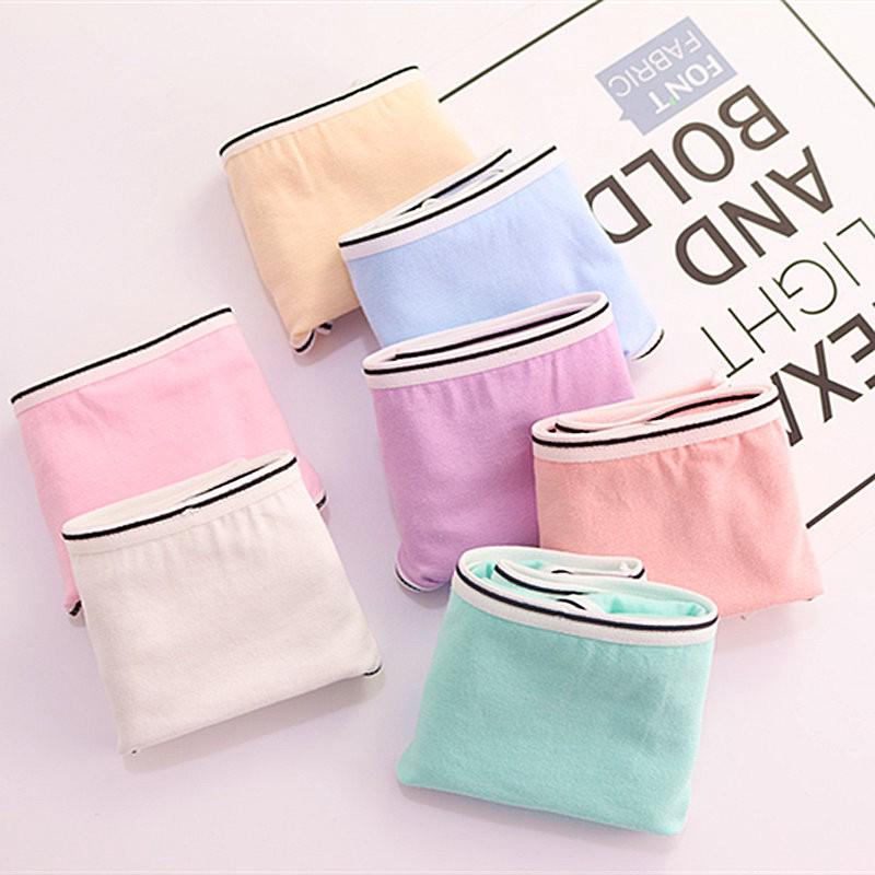  Celana  Dalam  Brief Mid Waist Bahan Breathable Warna Polos 