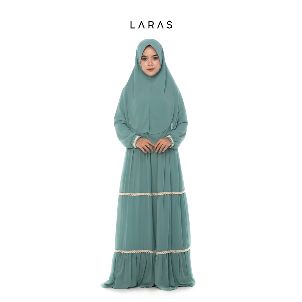 Baju Gamis Dress Ceruty Babydoll Syari Wanita Busui Premium Mewah Warna Biru Wardah