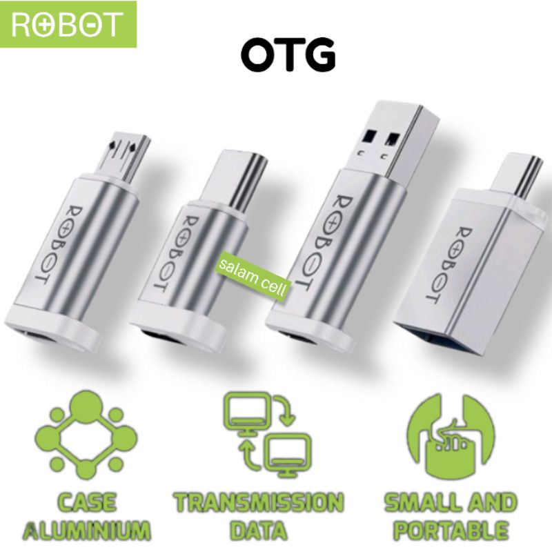 OTG ROBOT Type-C To Micro,Micro To Type-C Original Garansi Resmi