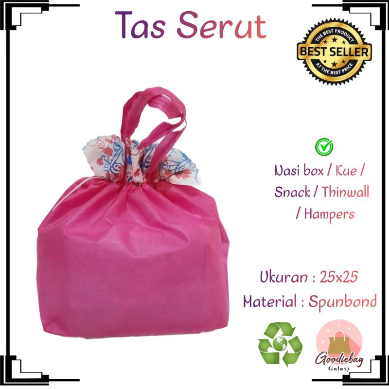 

Goodiebaggalaxy Goodie bag tas serut polos spunbond 25x25 hajatan selamatan