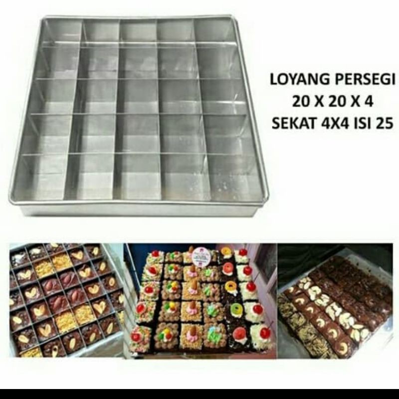 Loyang brownies sekat 20 cm