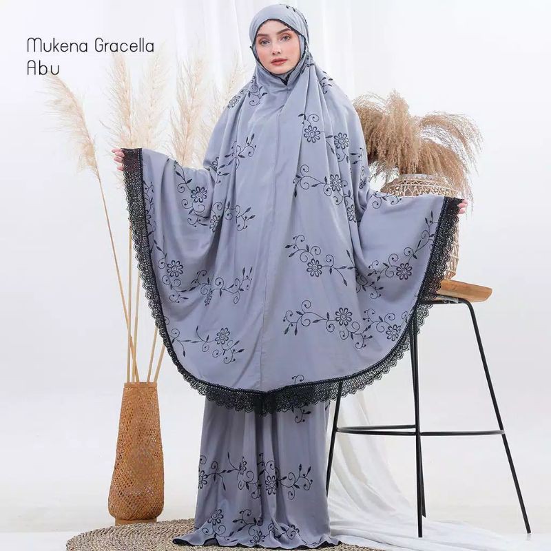 Mukena Dewasa Rayon Gracella Bordir Jumbo