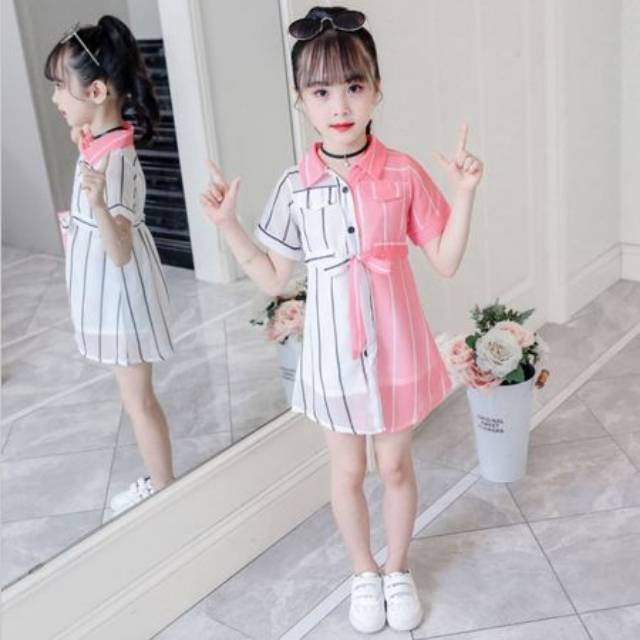 (4-10th)DRESS ANAK PEREMPUAN / DRESS KOREA ANAK PEREMPUAN / DRESS ANAK ABG PEREMPUAN / DRESS KOREA R