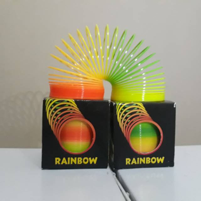 Mainan Rainbow Magic Spring Edukasi - Per Pegas Spiral Momo Slinky