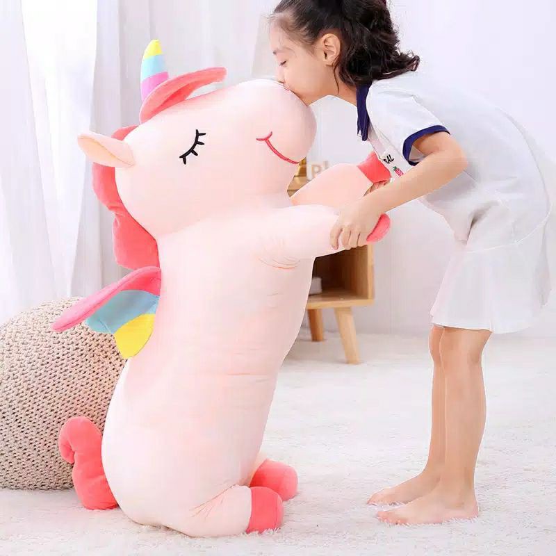 【Ready Stock】Boneka Soft Lying Unicorn Jumbo Ukuran 50cm