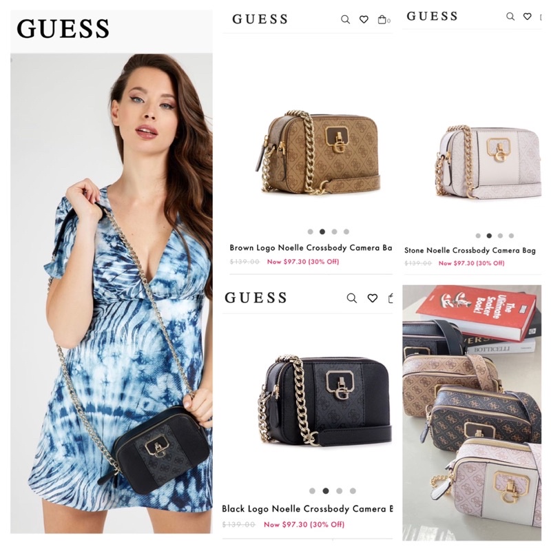 GUESS LOGO NOELLE CROSSBODY CAMERA BAG
