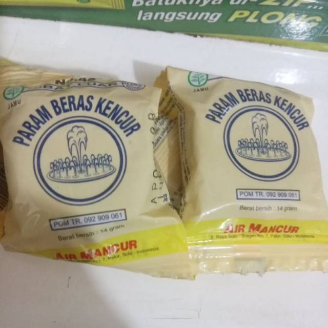 

Param beras kencur 5sachet