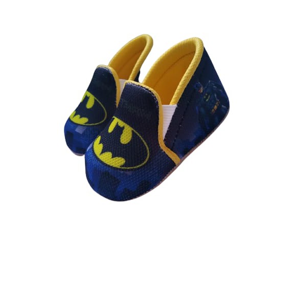 NEW ITEM BABY SHOES SLIP ON ANAK LAKI-LAKI BATMAN PRINT 0-12 BLN