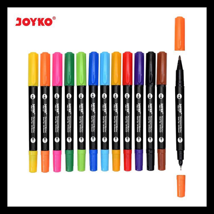 

Terlaris Color Permanent Marker / Penanda Permanen Berwarna Joyko Pmc-27