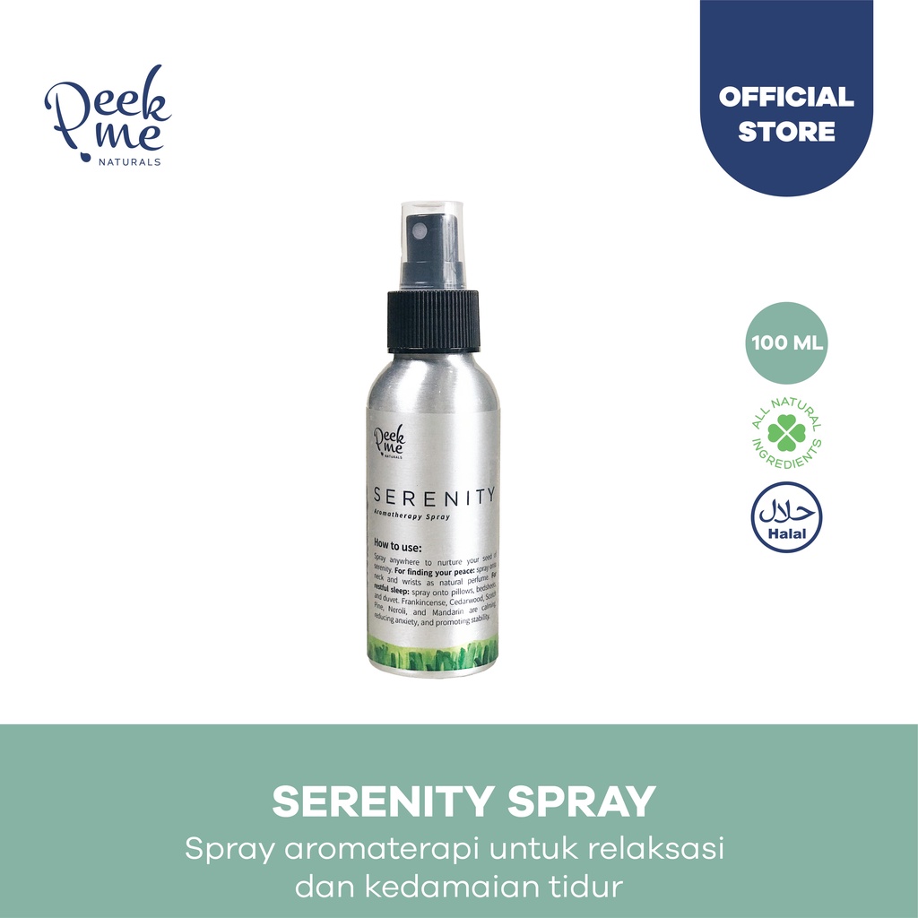 Peek Me Serenity Spray 60 ml Menenangkan Dan Kedamaian Parfum Alami Aromatherapy Spray