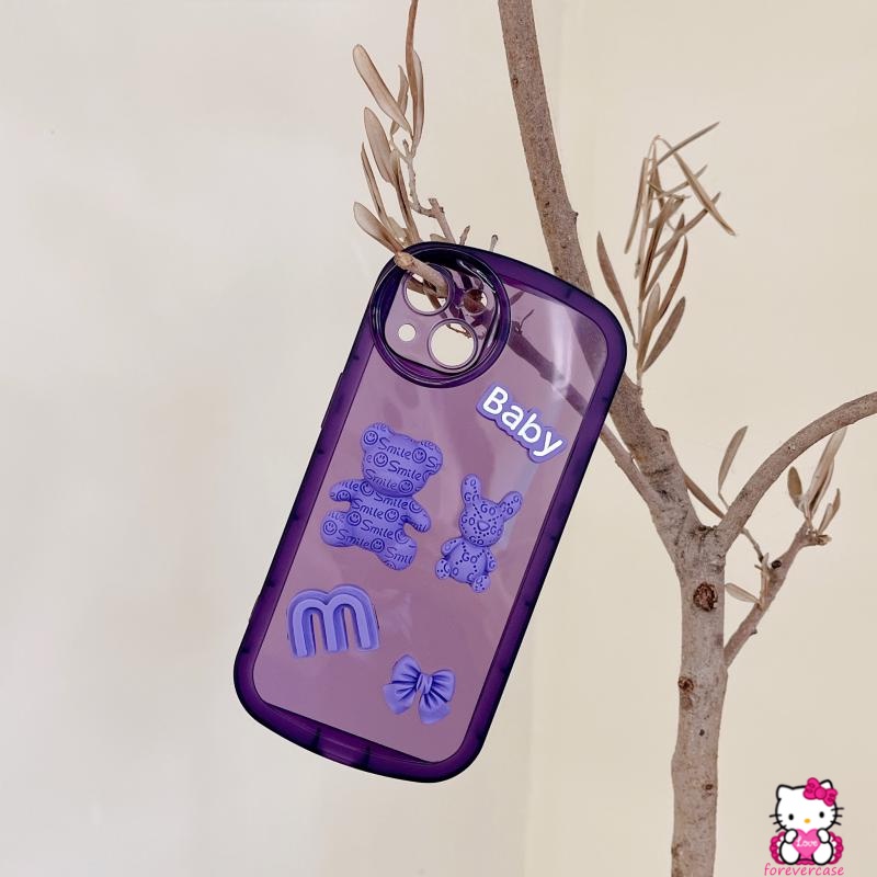 Casing TPU Realme C35 C25s C31 C11 C25Y C12 C21Y C25 C15 C20 C20A C11 2021 Realme 5 9i 6i 5i 5s C3 M Motif Beruang 3D