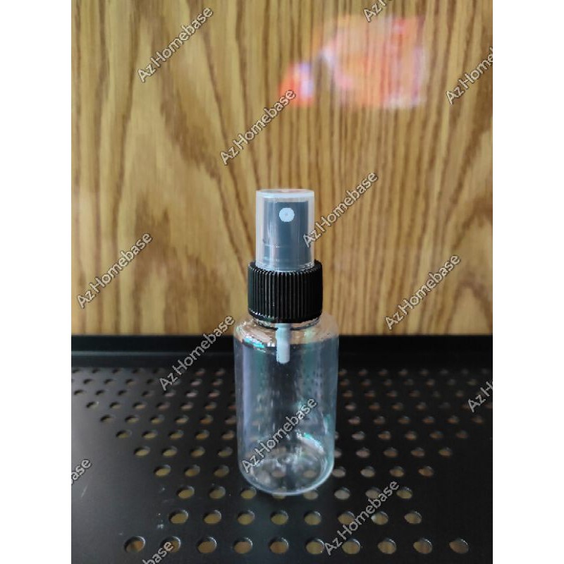 Botol Spray Round 60ml Natural Spray Hitam - Botol Spray Tubular 60 ml - Botol Spray 60 ml