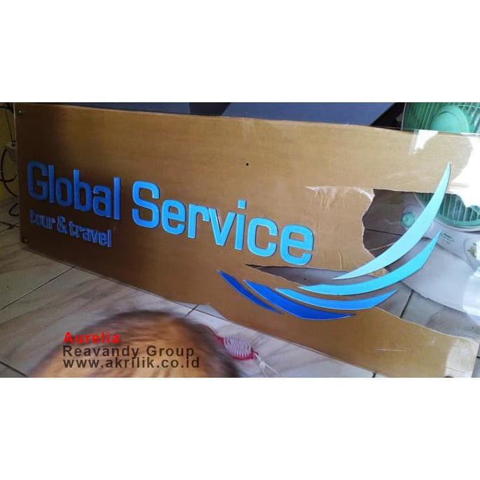 

BARANG BARU huruf timbul akrilik 3 mm|Papan Nama Kantor/ nama perusahaan - 40 x 20 cm