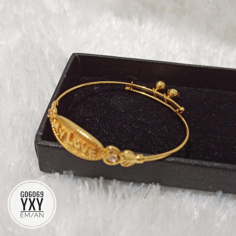 Gelang Anak Yaxiya Bangle My Love Gold G06069