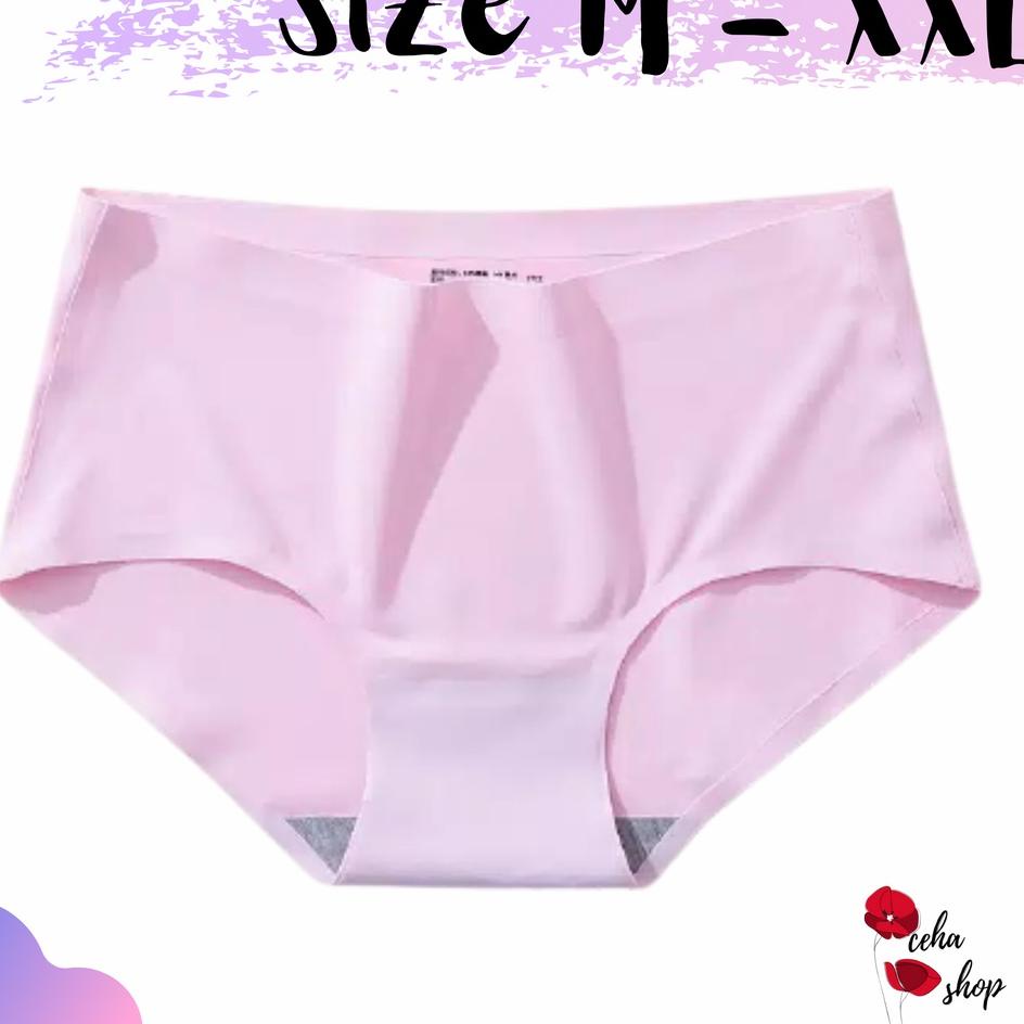 Id7o2Nc--M-3XL Celana dalam wanita seamless polos jumbo CD Cewek bigsize Halus Satin Import anti rua