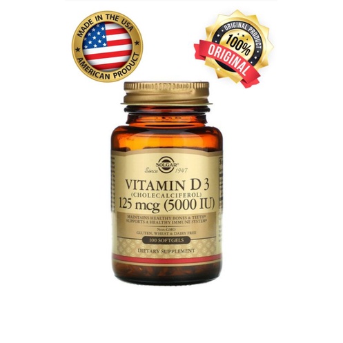 SOLGAR Vitamin D3 • 25 MCG (1000 IU) • 125 mcg (5000 IU) • 250 mcg (10000 IU)