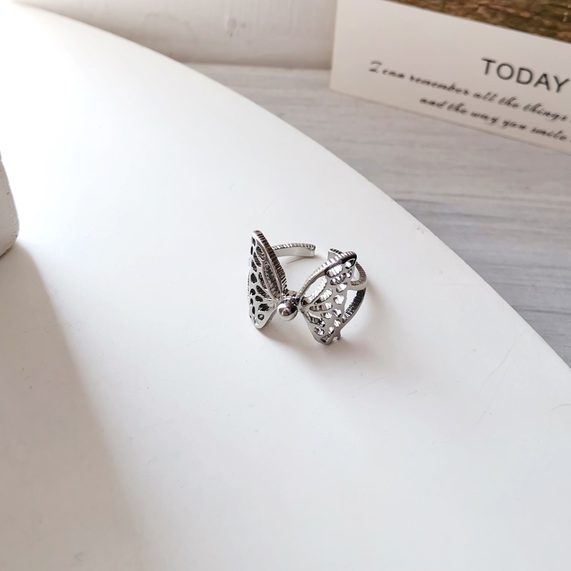 Hollow Butterfly Ring Accessories Simple Trendy Retro